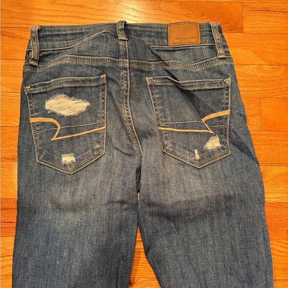 Women's Distressed Blue Jeans - Picture 2 of 3